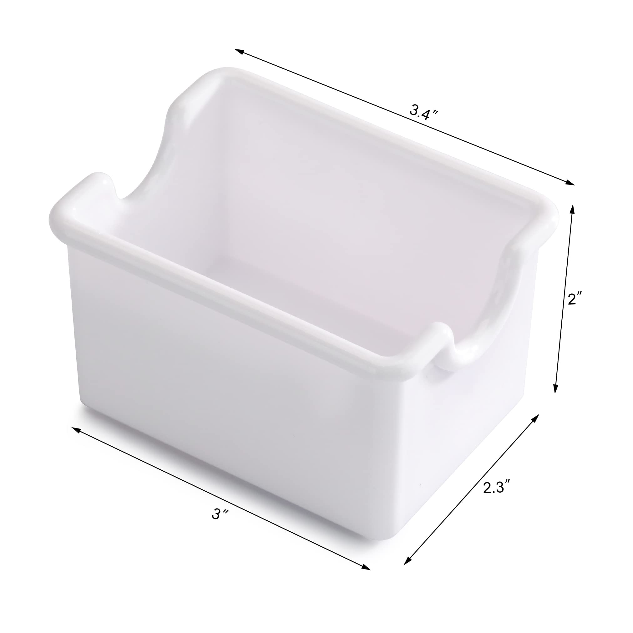 New Star Foodservice 28461 Plastic Sugar Packet Holder  White  Set of 12