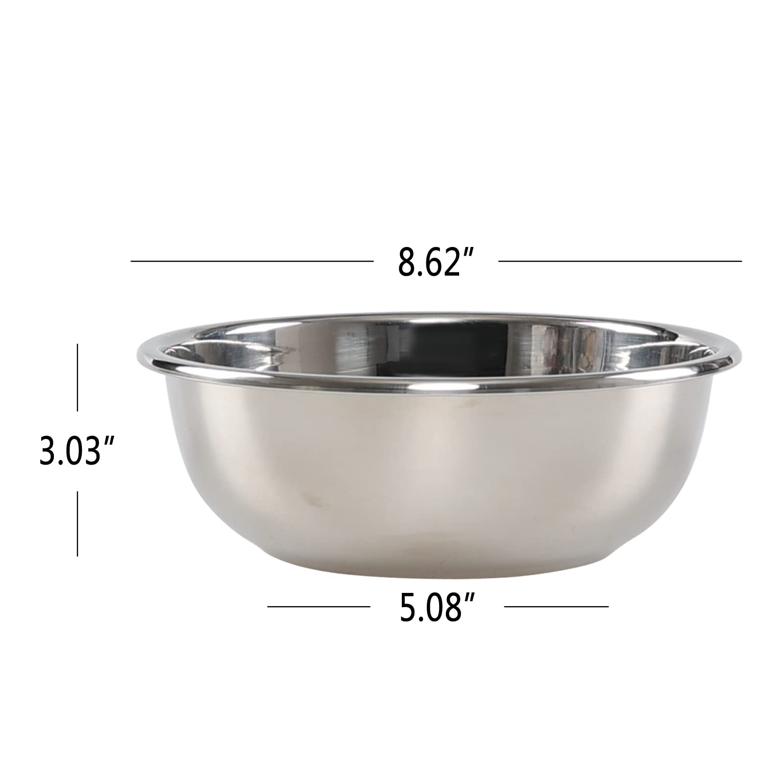 Innouse 4 Packs Stainless Steel Mixing Bowls, Metal Kitchen Prep Bowls