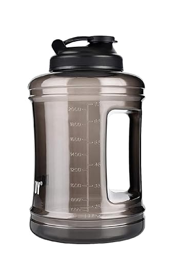 VENNERLI 2.5L Large Sports Water Bottle with Handle Half Gallon BPA Free Plastic Water Bottles Wide Mouth 83oz Reusable Gym Water Jug for Home Drinking Outdoor Sports Hiking Fitness