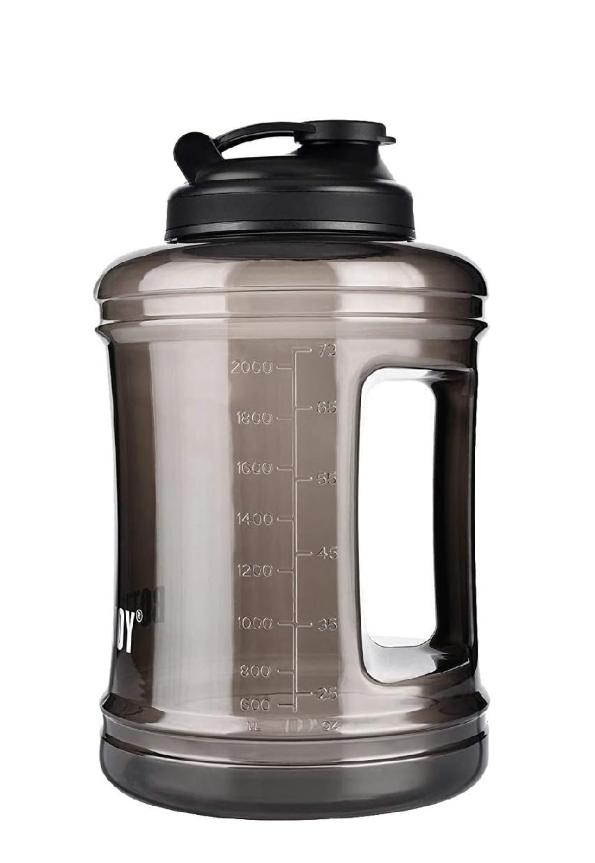 VENNERLI 2.5L Large Sports Water Bottle with Handle Half Gallon BPA Free Plastic Water Bottles Wide Mouth 83oz Reusable Gym Water Jug for Home Drinking Outdoor Sports Hiking Fitness