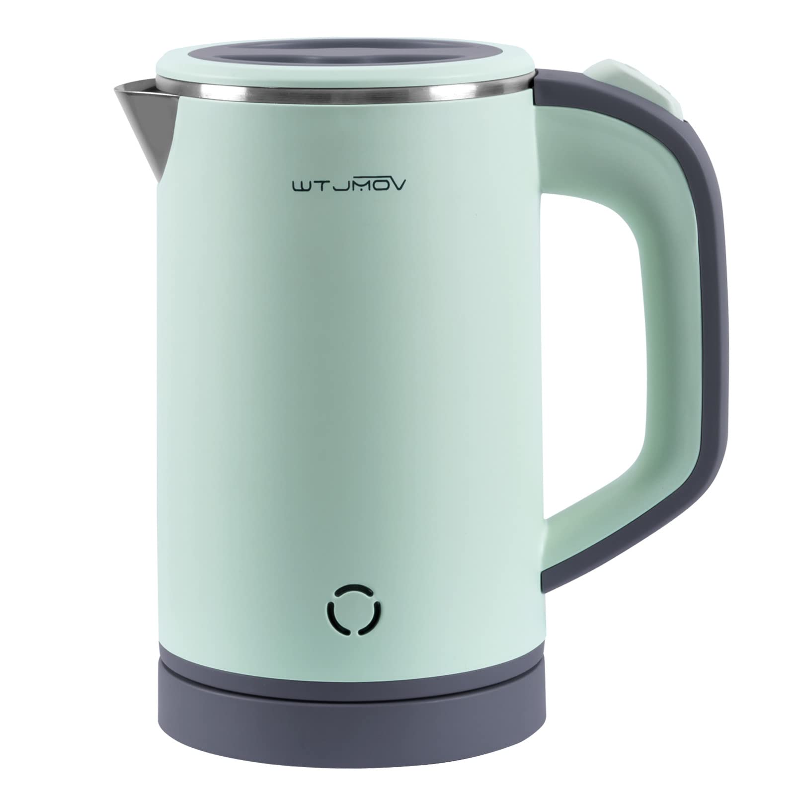 WTJMOV Small Electric Kettle Stainless Steel, 0.8L Portable Tea Kettle Auto Shut-off, Low Power Hot Water Kettle for Camping, Tr