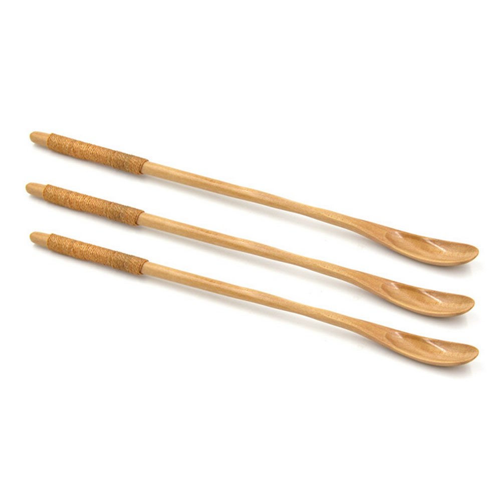 Lautechco 3Pcs Long Handle Coffee Tea Mixing Spoon