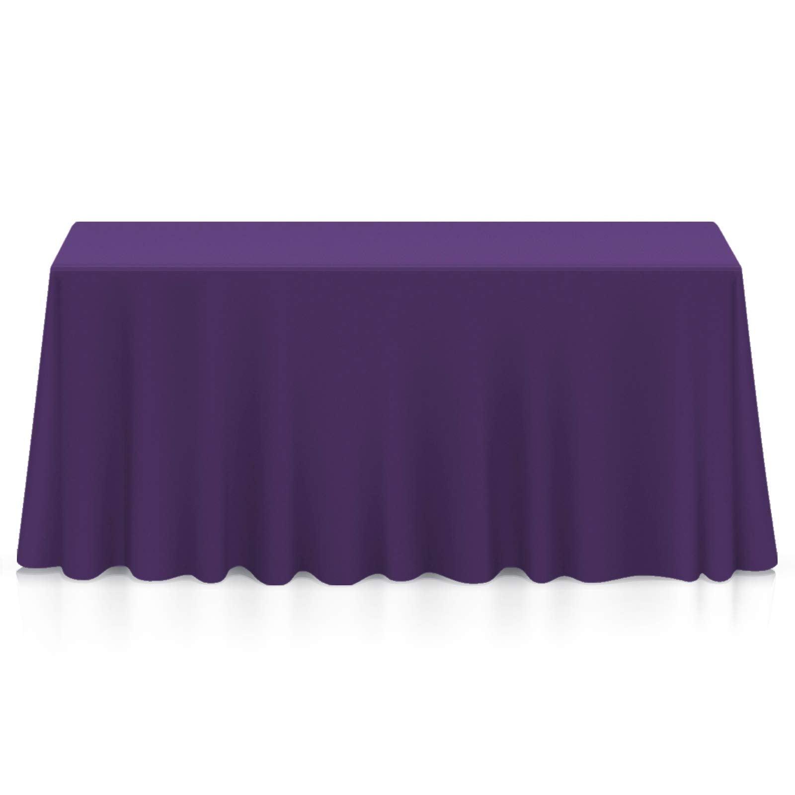Lann'S Linens - 90'' X 156'' Premium Tablecloth For Wedding/Banquet/Restaurant - Rectangular Polyester Fabric Table Cloth - Purp