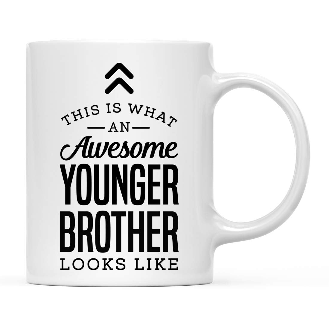 Andaz Press 11oz. Ceramic Coffee Tea Mug Gift, This is What an Awesome Younger Brother Looks Like, 1-Pack, Birthday Gift Ideas C