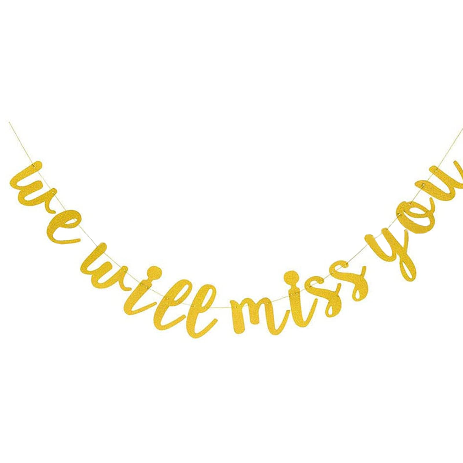 Party Decorations Gold Glitter We Will Miss You Bunting Banner For Valentine'S Day Going Away Party Goodbye Retirement Party Dec