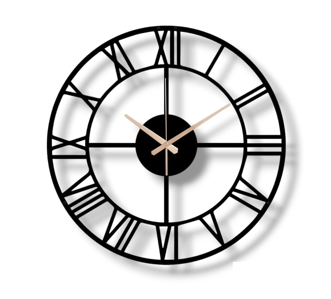 Arabs Metal Wall Clock For Living Room Stylish Latest Modern | Unique Analog Wall Clock For Drawing Room, Bedroom, Hall, Kitchen