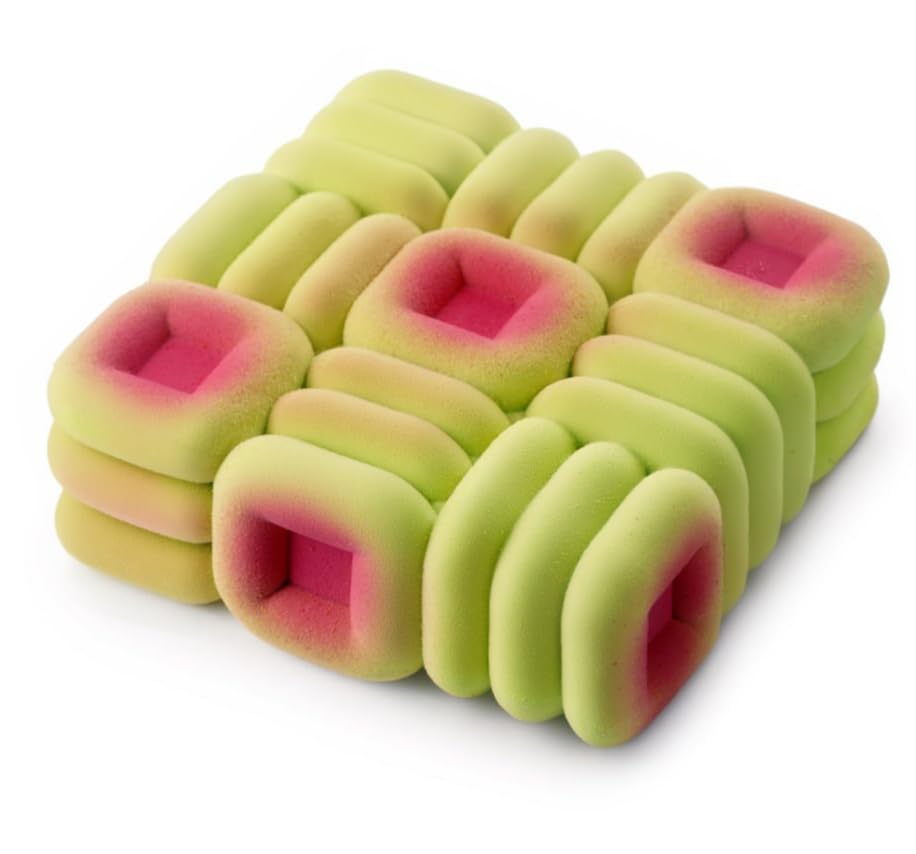 DINARA KASKO Cubik silicone mold for baking. Geometric 3D silicone mold for cake or mousse. By world famous pastry chef