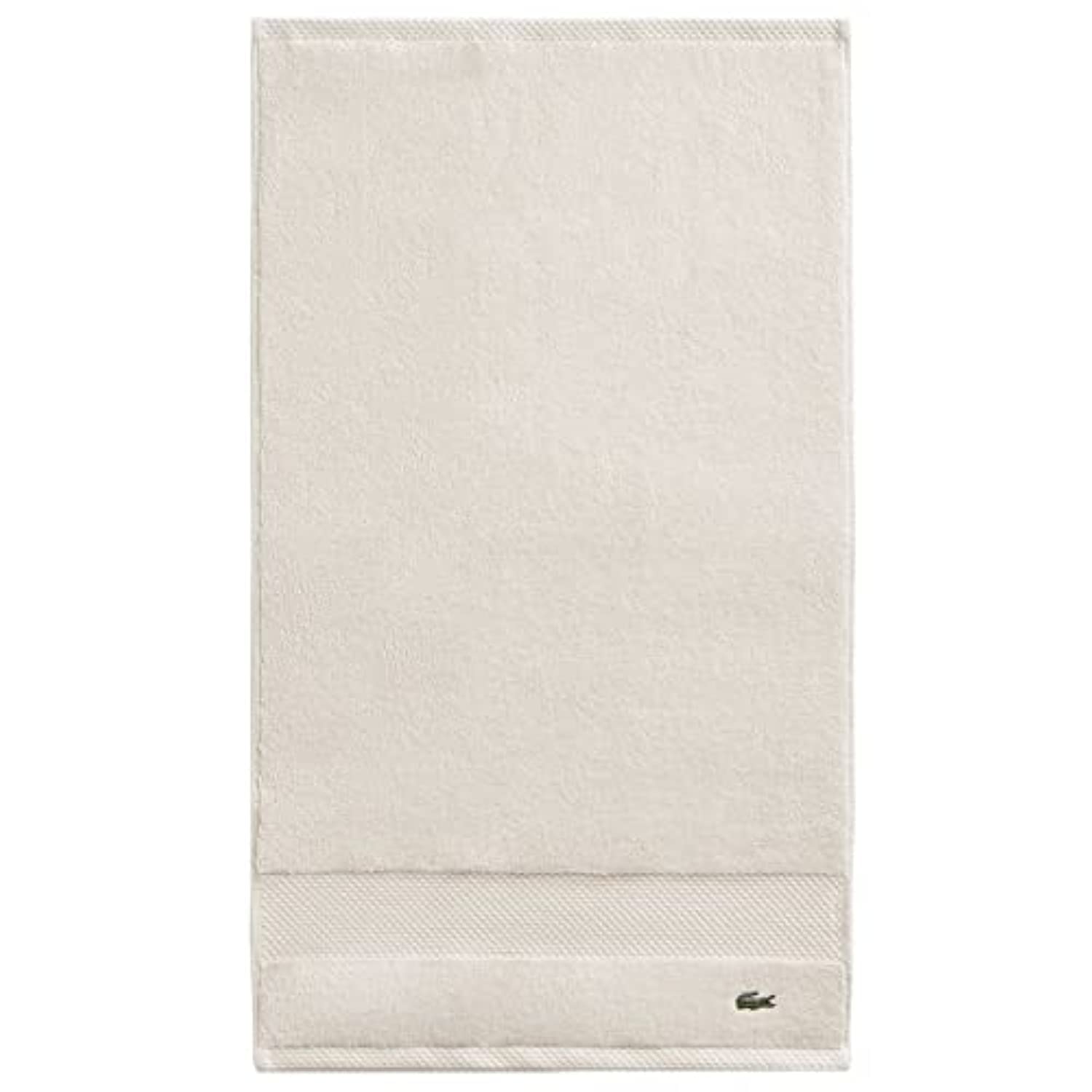 Lacoste Heritage Supima Cotton Hand Towel, Chalk, 16'' X 30''