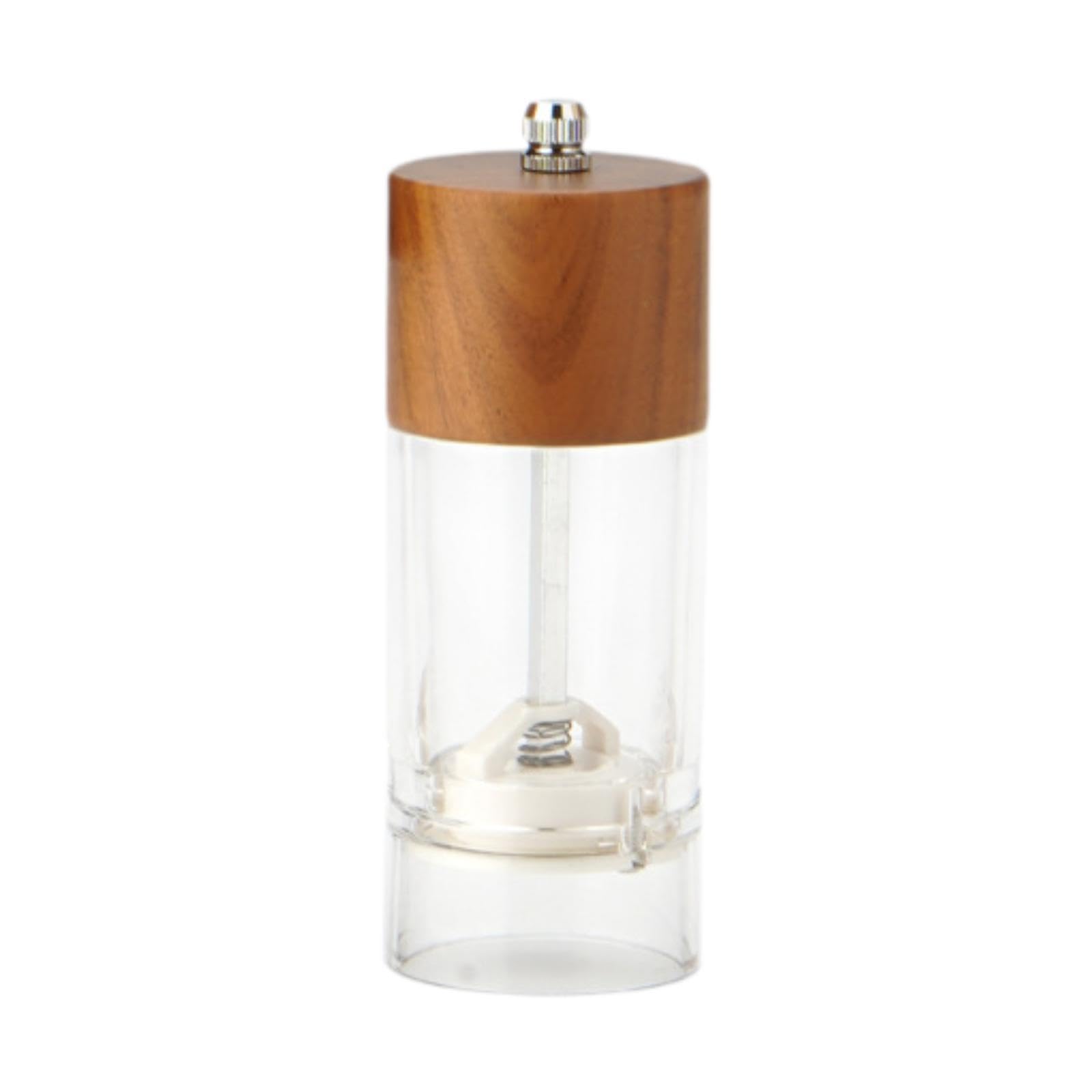 ECOMISTIQ Manual Pepper Grinder Kitchen Gadget Wooden Salt Grinder for Cafe Home Acacia Wood 5cmx14cm | Salt & Pepper | Kitchen 