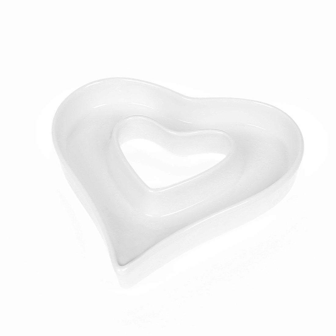 Coffeezone Heart Shape Small Candy Dish & Nuts Decorative Plates, Wedding Gift Party Decor (Shape Heart)
