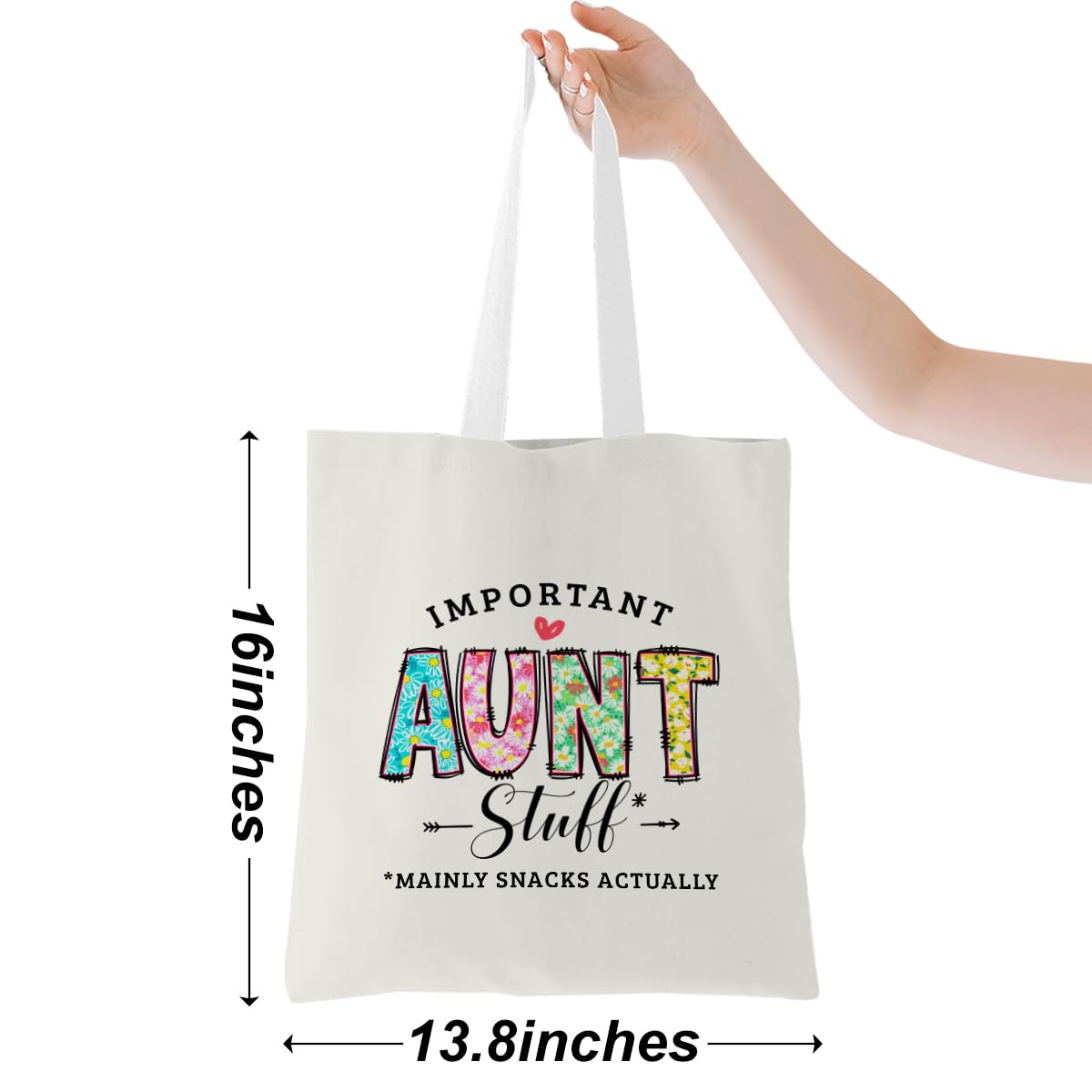 Aunt Gifts Auntie Gift Ideas Aunt Tote Bag From Niece Beach Bag Book Shopping Reusable Grocery Bags For Women Female Friend Aunt