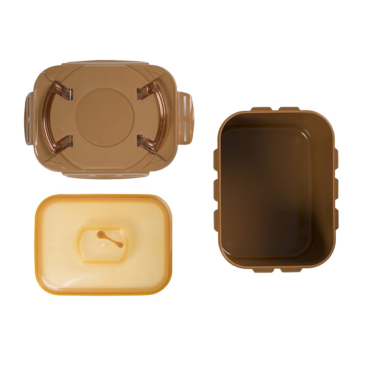 Crazy Korean Cooking Premium Kimchi, Sauerkraut Fermentation And Storage Container With Inner Vacuum Lid, Sandy Brown, 2.2 Gallo