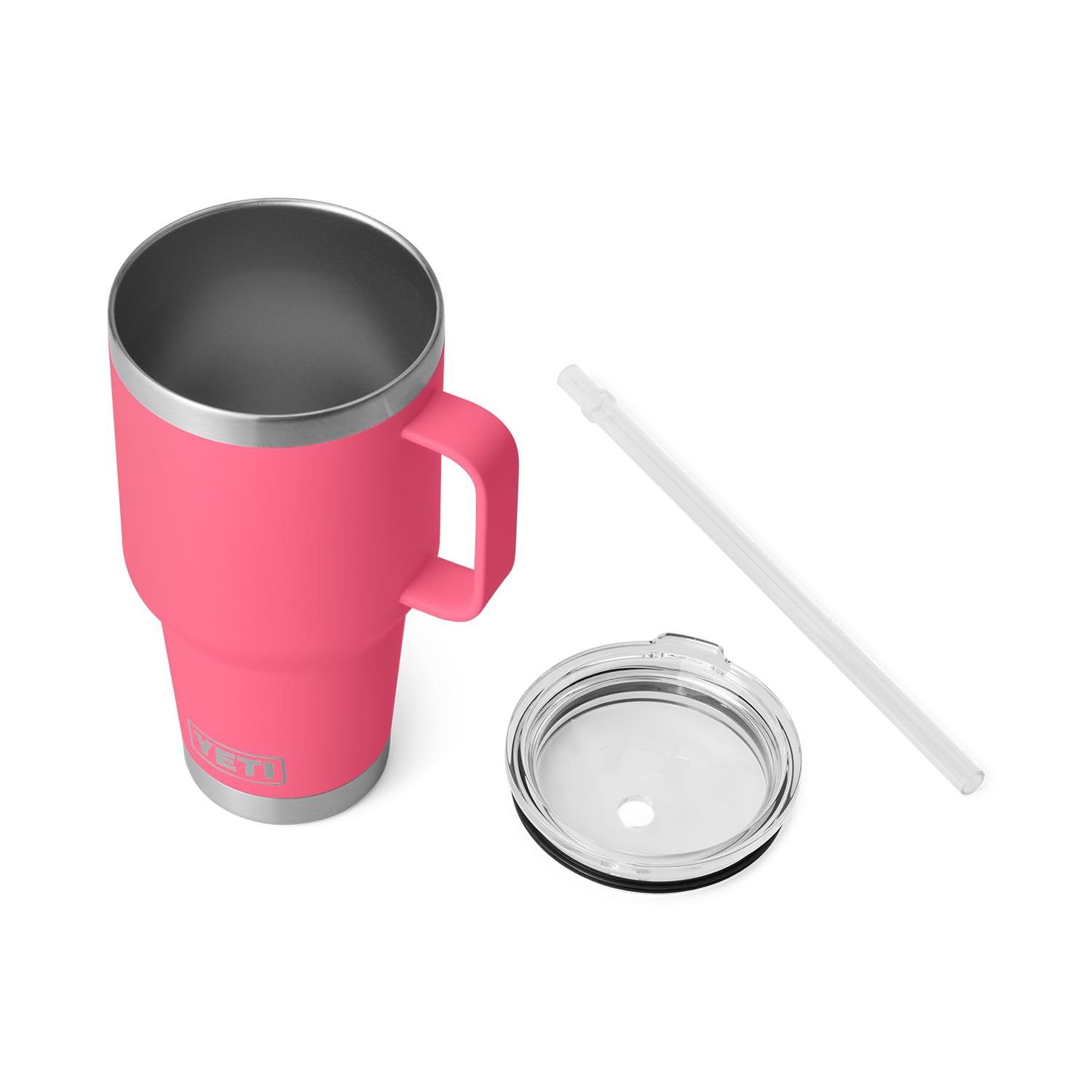Yeti Rambler 35 Oz Straw Mug, Vacuum Insulated, Stainless Steel, Tropical Pink