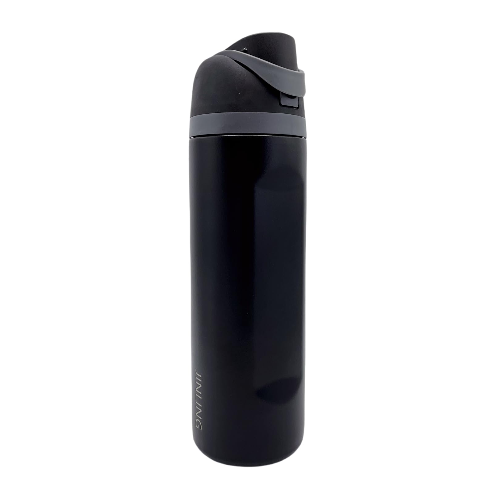 24oz Insulated Stainless Steel Water Bottle with Straw for Sports and Travel, BPA-Free Sports Water Bottle (black)