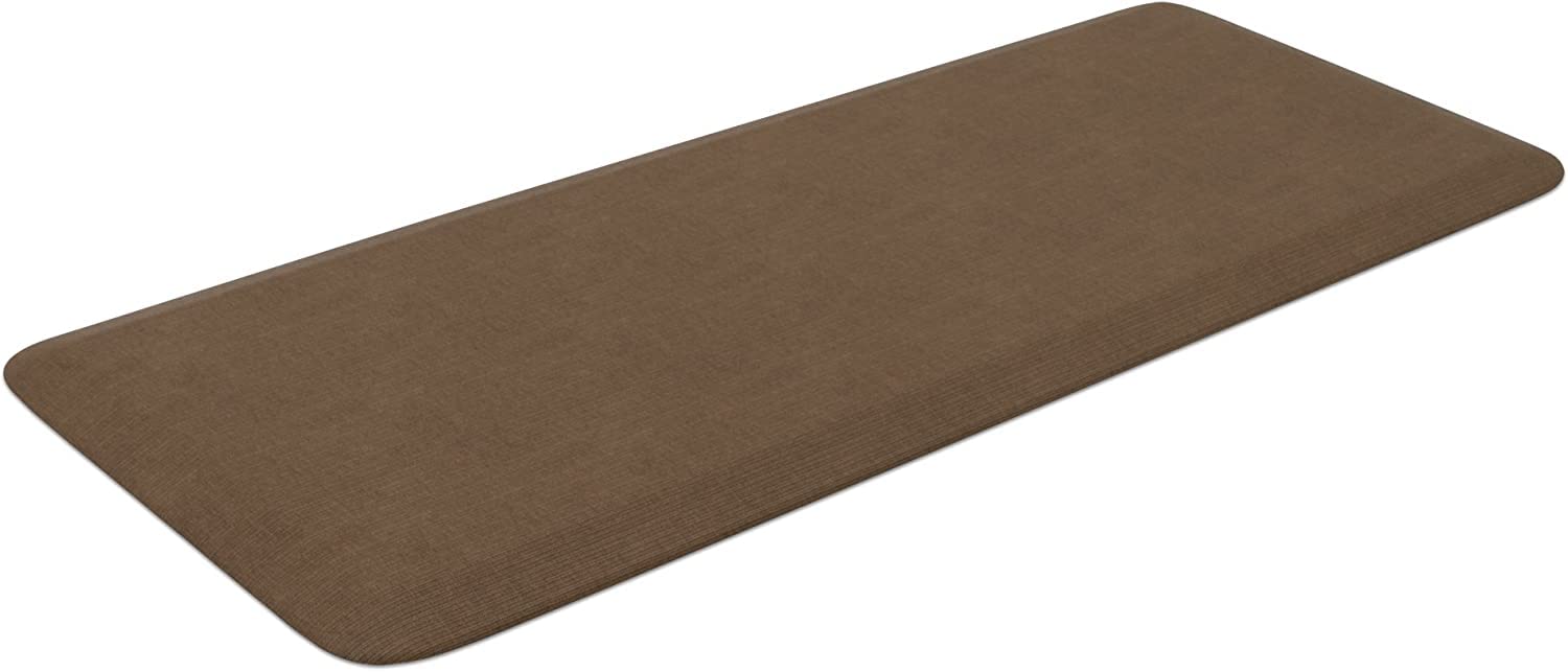 GelPro Anti-Fatigue Kitchen Mat, 20"x48", Grasscloth Khaki, 3/4" Ergo-Foam Core, Stain Resistant, Model 816825012544