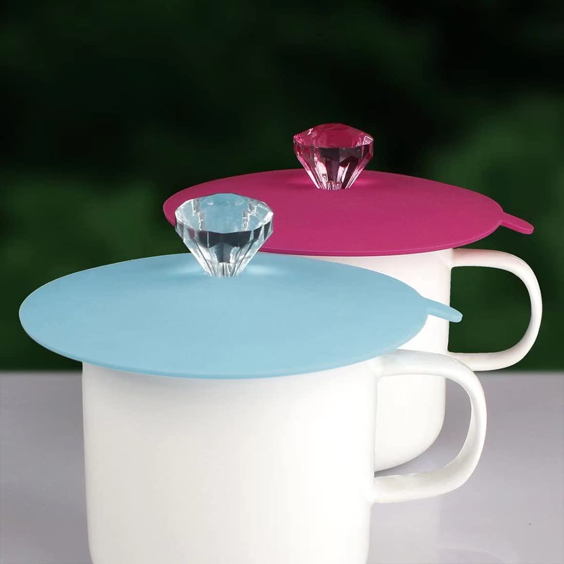 Iphox Creative Mug Cover [Set Of 6] Anti-Dust, Airtight Seal, Food Grade Silicone Hot Cup Lids