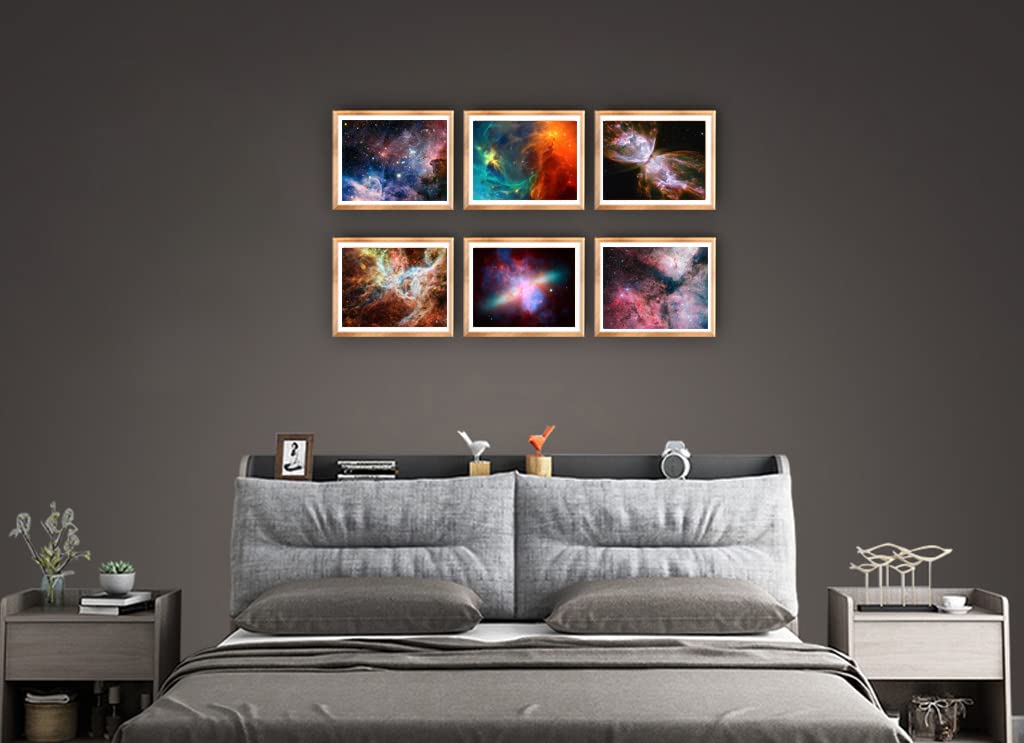 Pousrede Universe Starry Sky Wall Art Outer Space Fantastic Nebula Galaxy Painting Pictures,For Bedroom, Living Room, Bathroom D