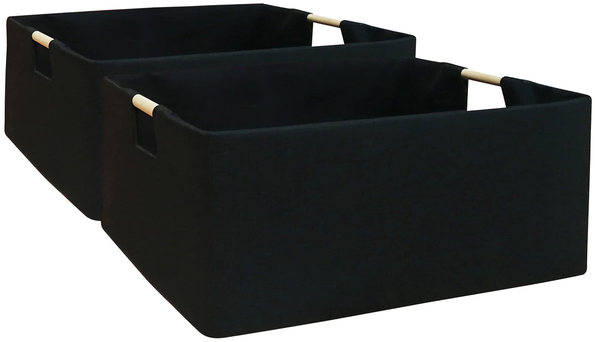 Fuuloxe Storage Bin For Shelves Rectangle Closet Baskets Foldable Toy Box With Handles And Sturdy Cardboard For Nursery Home Off