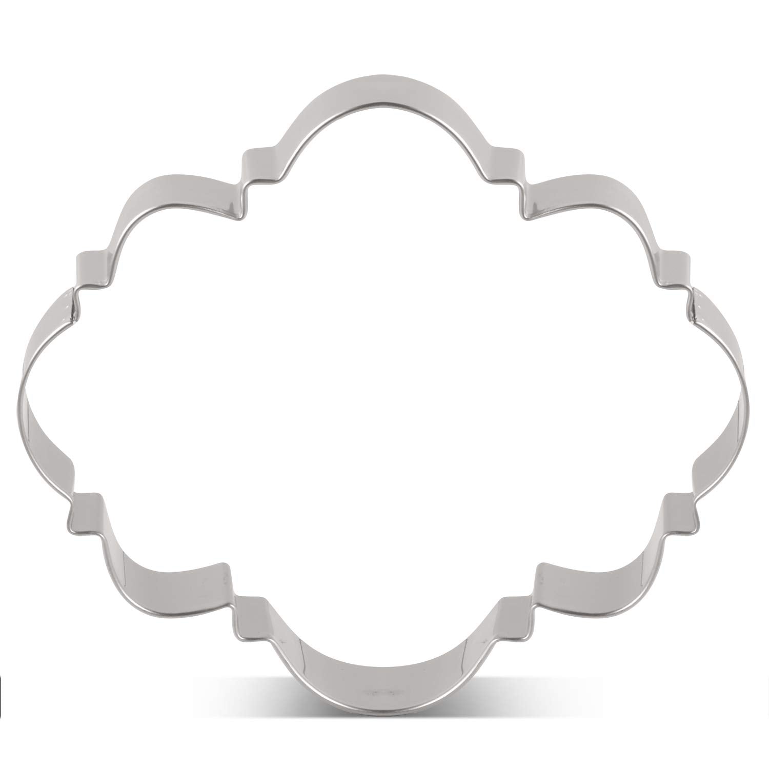 Liliao Big Oval Plaque Cookie Cutter - 4.5 X 4 Inches - Stainless Steel