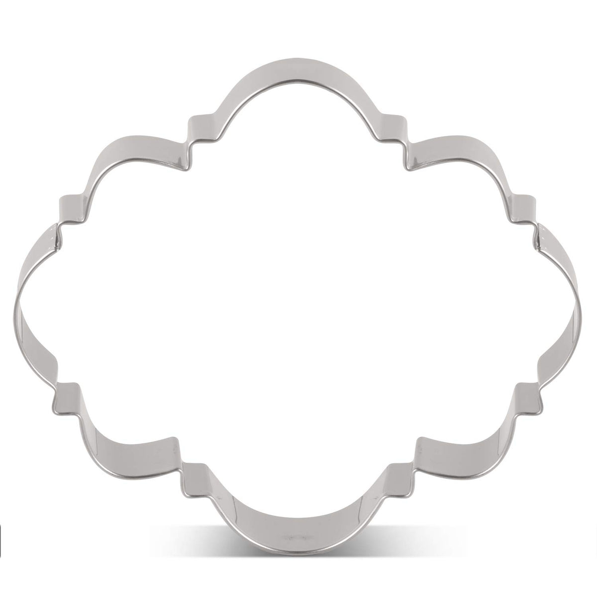Liliao Big Oval Plaque Cookie Cutter - 4.5 X 4 Inches - Stainless Steel