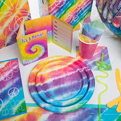 Multicolor Luncheon Napkins (Pack Of 16) - Vibrant Tie Dye Design, Perfect For Events, Themed - Parties, Birthdays, Gatherings,