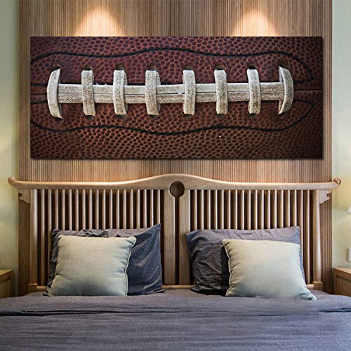 Wall Art Canvas Football Sport - Canvas Art Wall Decor -Stretched And Framed For Boys Kids Room-20''X40''