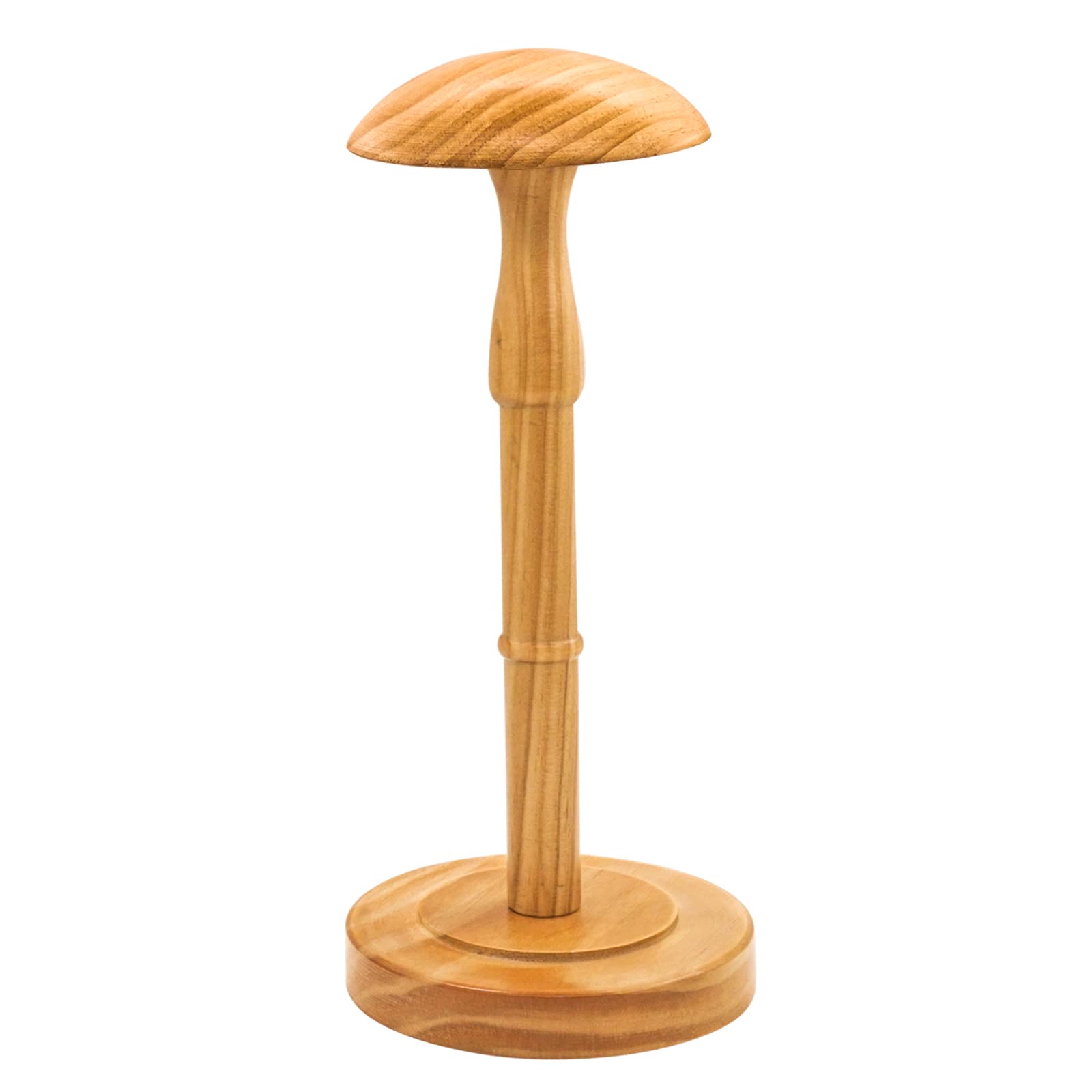 Haibeir Freestanding Hat Stand, Tabletop Hat Rack, Wood Display Stand Holder For Caps And Wigs (Natural)(One Piece)