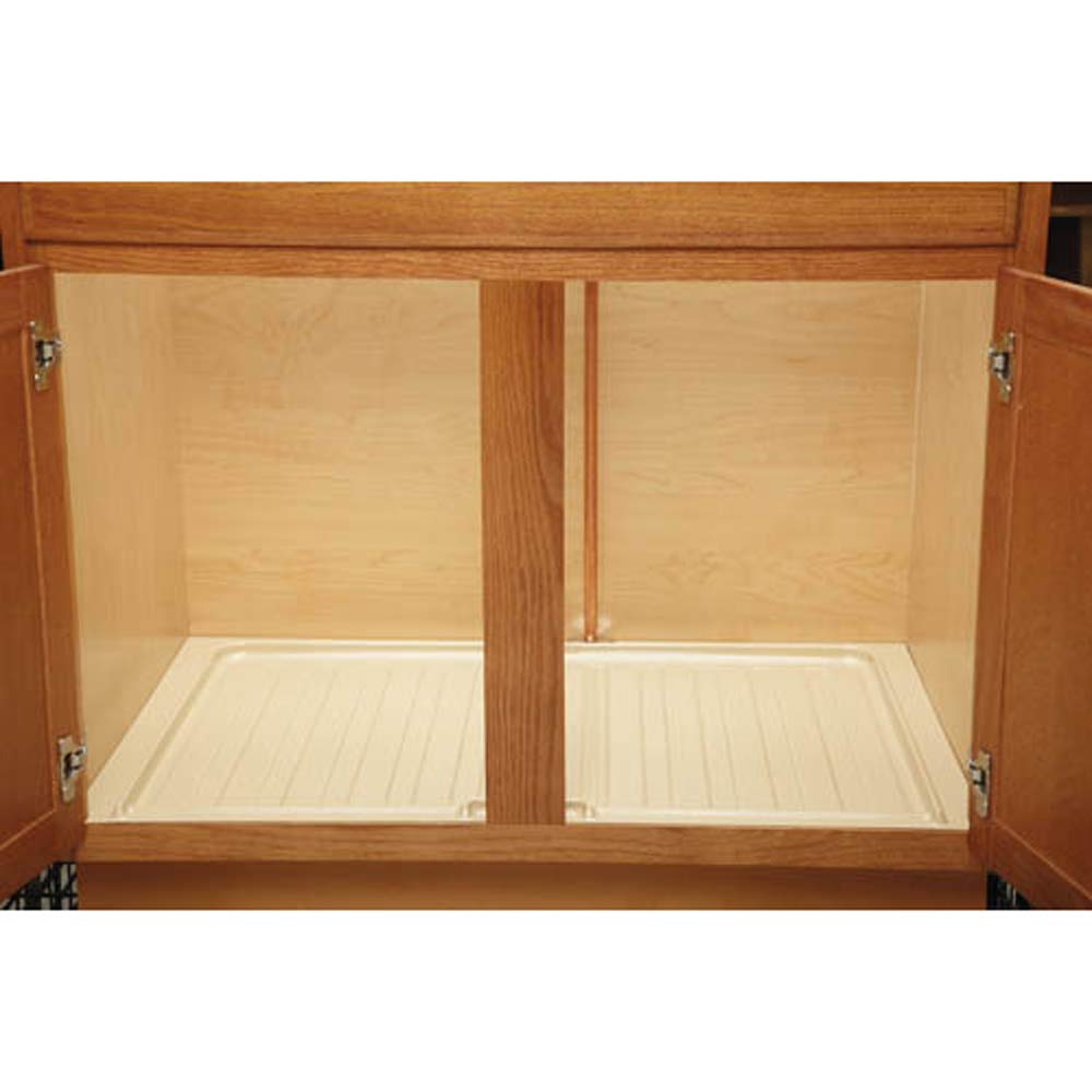 Rev-A-Shelf Under Sink Base Drip Tray Mat Shelf Liner For Kitchen Cabinets Protective Organization Accessory For 33''-36'' Cabin