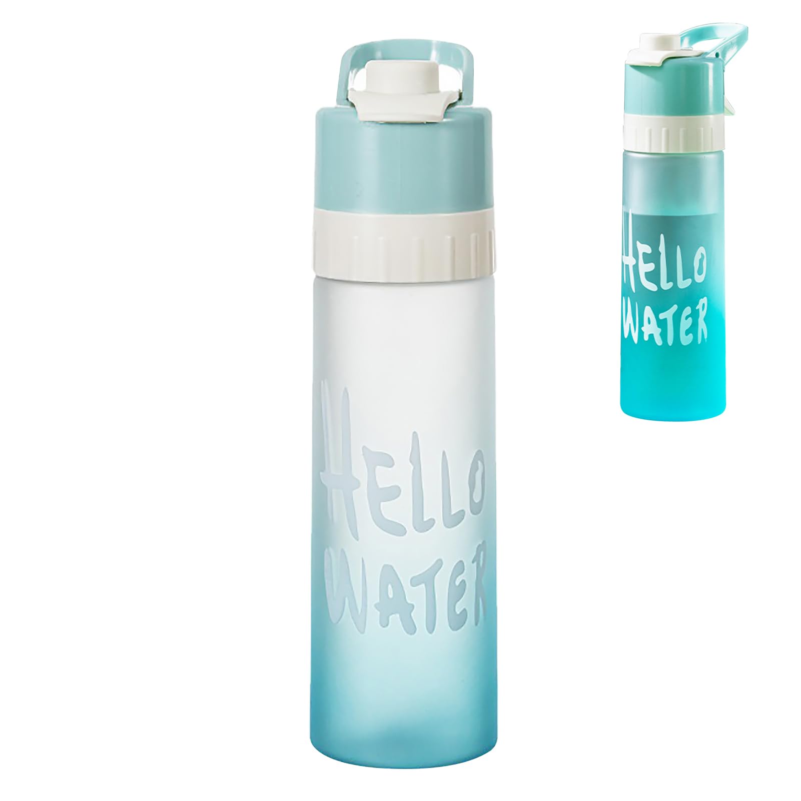Uxsiya Portable 2 in 1 Mist Water Bottle 22oz Food Grade Spray Mist Sports Bottle for Hydration and Cooling for Exercise and Out