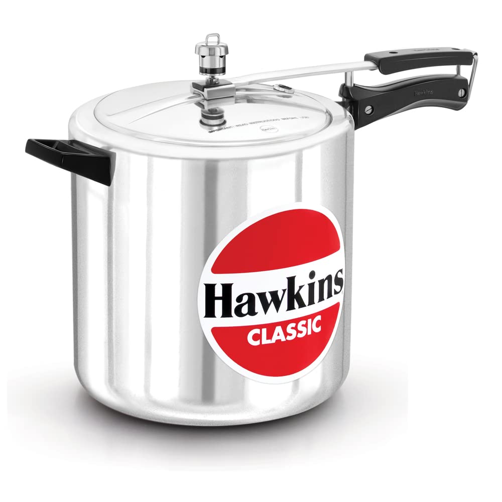 Hawkins Classic 12 L Aluminum Pressure Cooker, Medium, Silver, 12-Liter