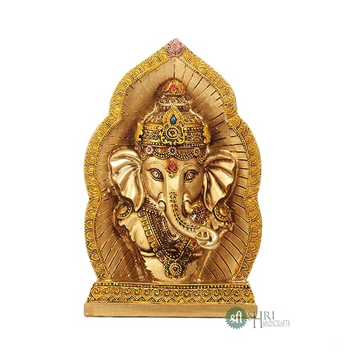 Indicast Resin 9 Ganesh Ji Copper Finish Hindu God Statue Ganpati Ganesh Idol Figurine Decoration And Pooja Gifting Purpose Scul