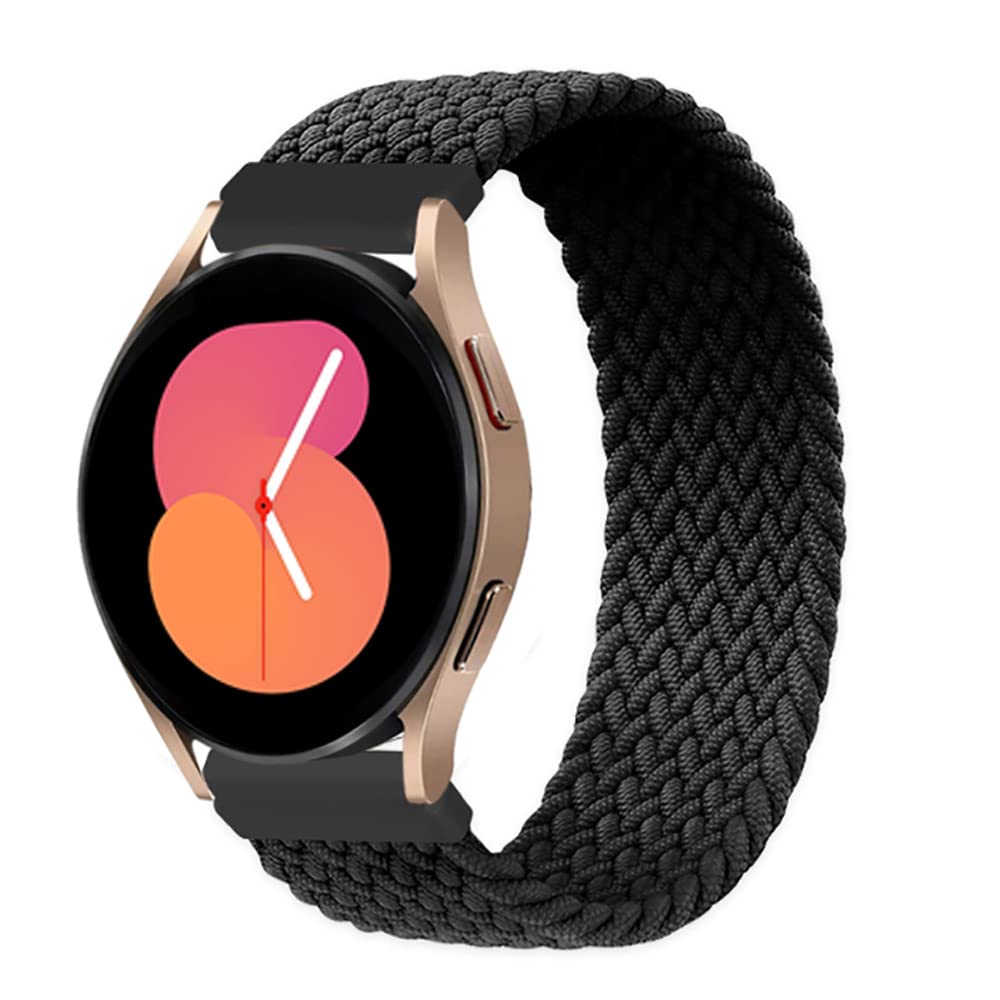 Stretch Braided Nylon Band For Samsung Galaxy Watch 3 45Mmgear S3 Classicfrontier46Mm, Soft Elastics Solo Loop Strap For Huawei
