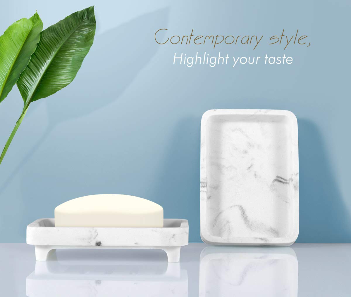 Luxspire Soap Dish Tray, Double Layer Draining Soap Holder, Detachable Soap Container Box For Bathroom Shower, Kitchen Sink Dish