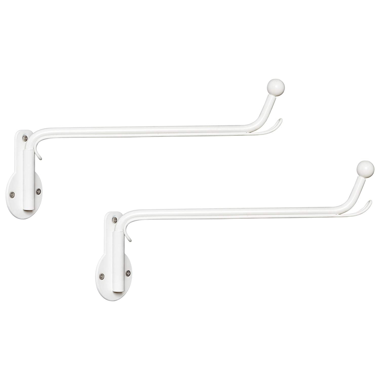 Mkono Wall Mounted Clothes Hanger With Swing Arm Holder Valet Hook Metal Hanging Laundry Drying Rack Space Saver For Closet Orga