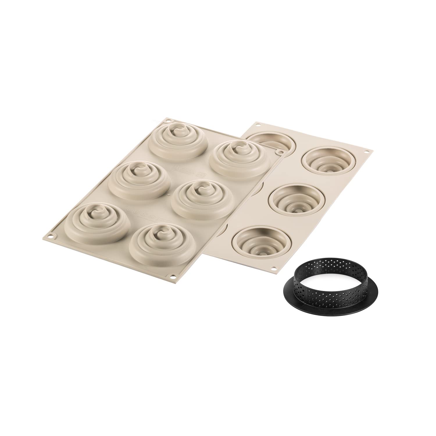 Silikomart Kit Mini Twist Tarte,  80 Mm H 20 Mm, Grey