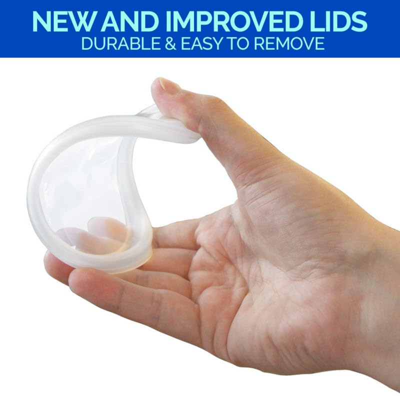 8 Oz Plastic Containers With Lids (50 Sets) - Food Storage Containers Great For Slime, Party Supplies, Meal Prep And Portion Con