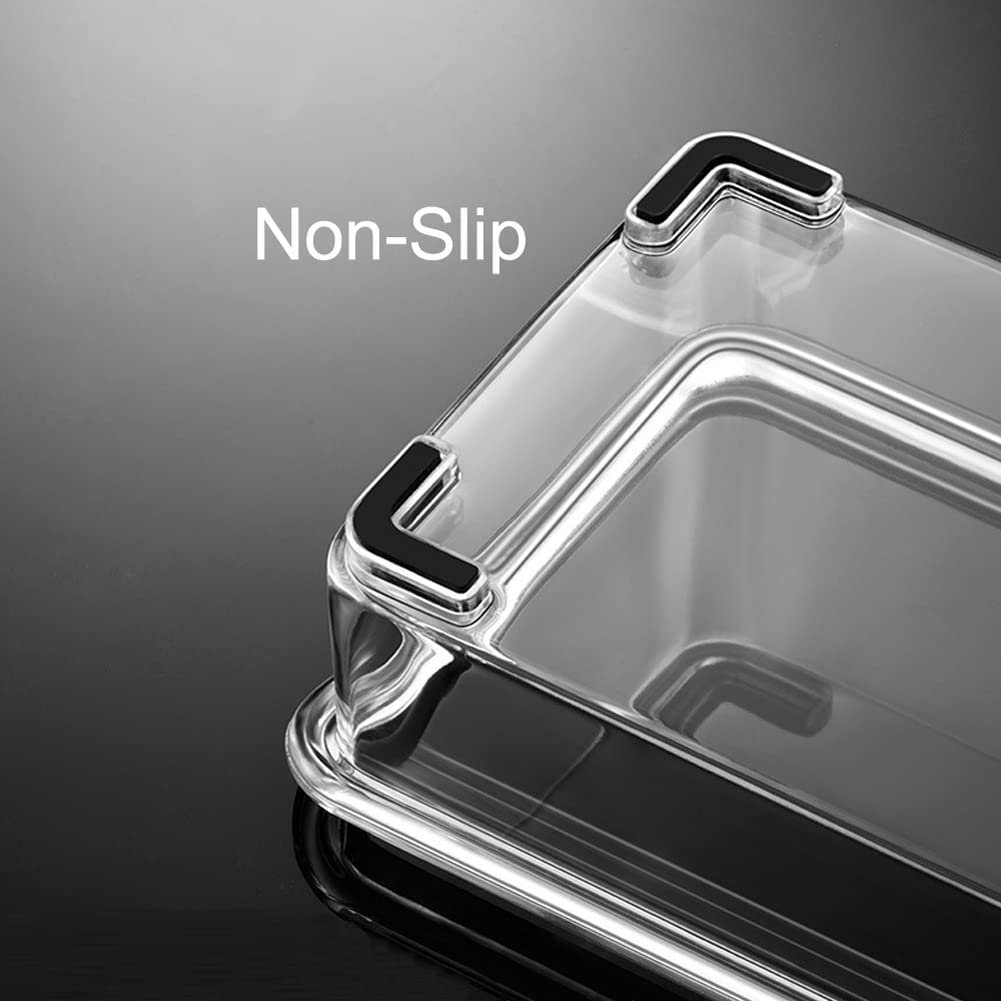 Loyuyu Seasoning Box, Seasoning Rack Spice Pots, Storage Container Condiment Jars, 4 Piece Clear Acrylic Cruet With Cover And Sp