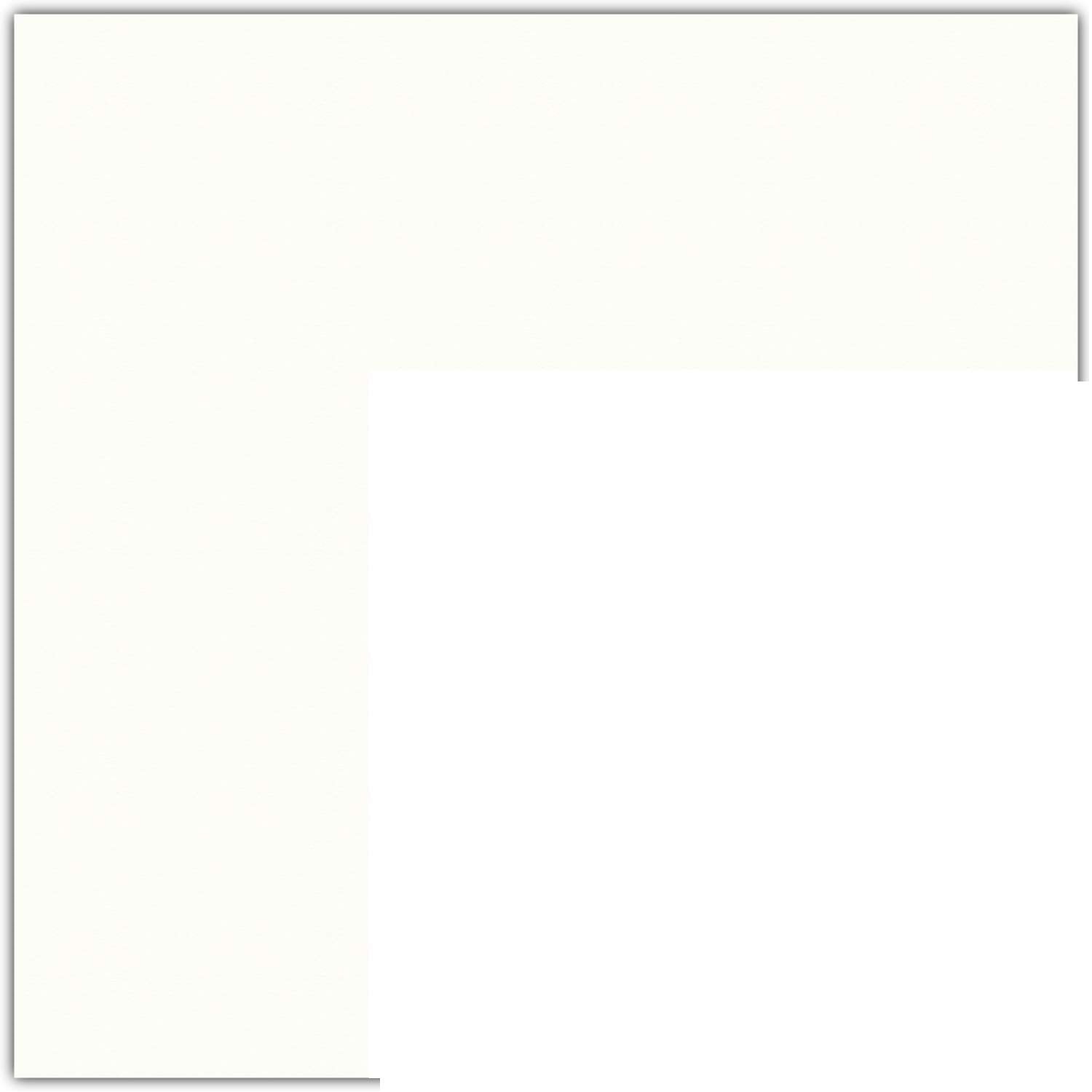 10x29 Smooth White / Super White Custom Mat for Picture Frame with 6x25 opening size (Mat Only, Frame NOT Included)