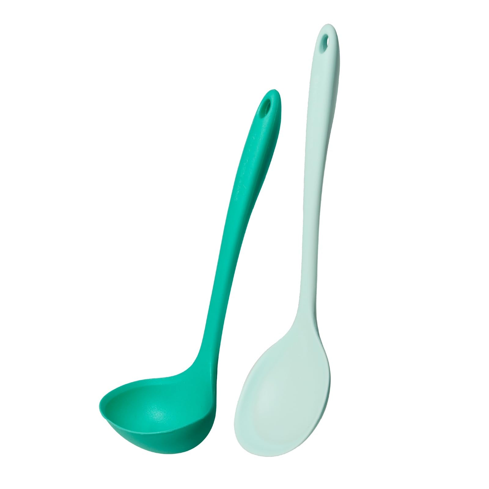 Kitchen Mama DuoEssentials Ladle & Cooking Spoon Set, Teal
