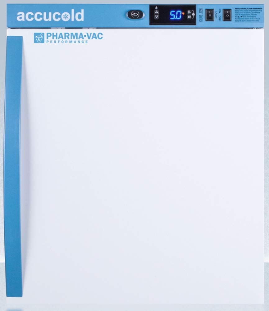 Summit Appliance Ars1Pv Pharma-Vac Performance Series 1 Cuft Compact All-Refrigerator For Vaccine Storage With Auto Defrost, Fac