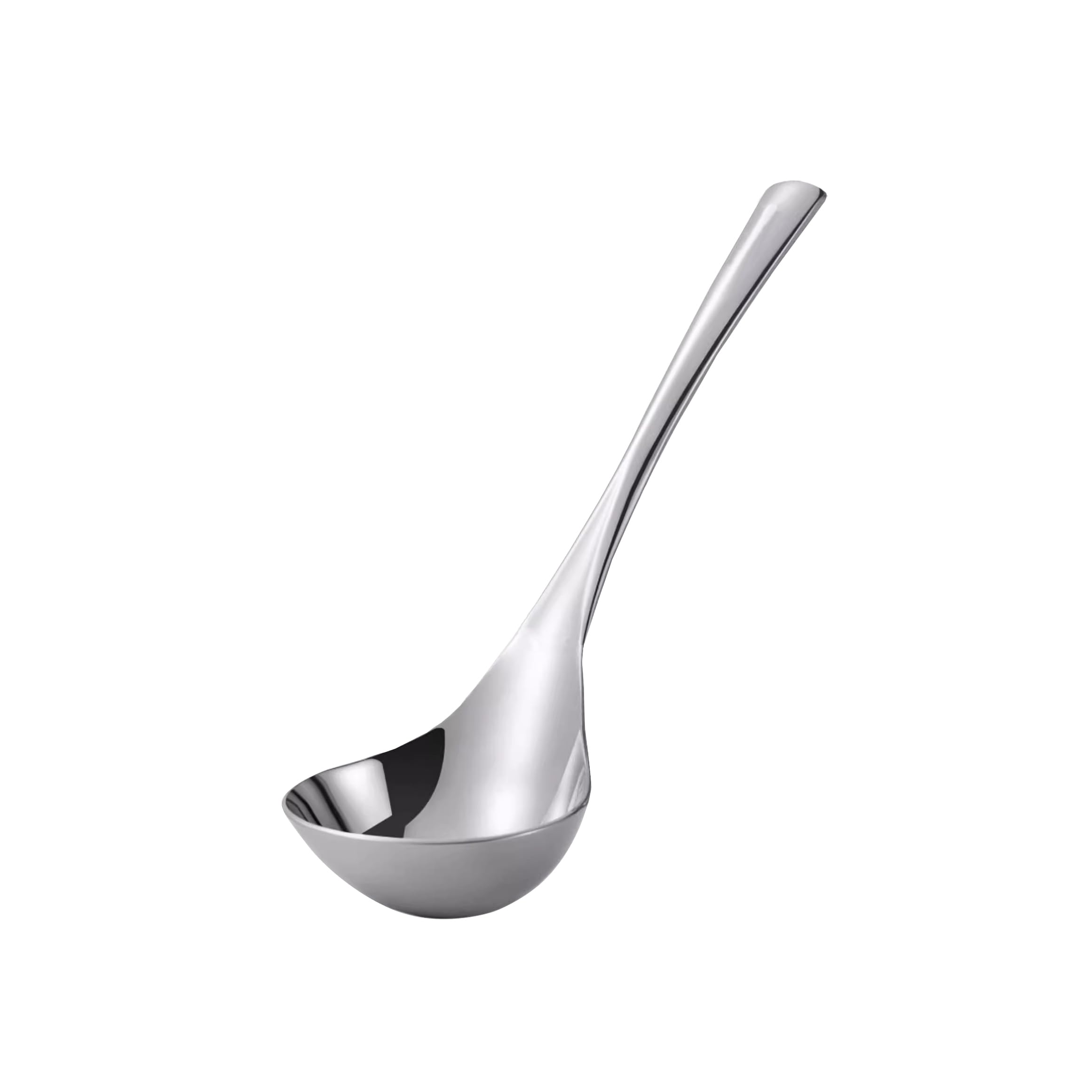 Wenkoni Small Soup Ladle,Sauce Ladle,Gravy Soup Spoon Ladle, 1 Pack Hollow Handle Sus 304 Stainless Steel 8 Ladle (Color:Silver)
