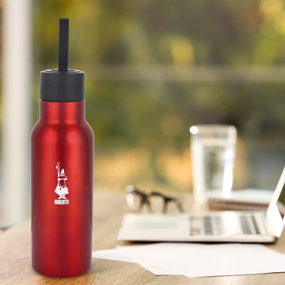 Bialetti - Stainless-Steel Water Bottle 25Oz: Double-Layered Vacuum Insulated, Keeps Drink Cold For 24 Hours And Hot For 12 Hour