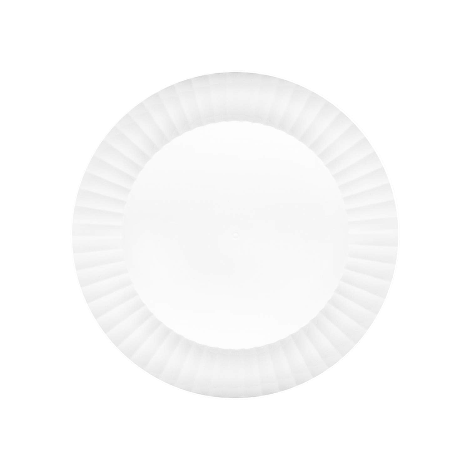 Party Essentials Deluxe Quality Hard Plastic Dinnerware Party Plates, White, 6'' 70-Count