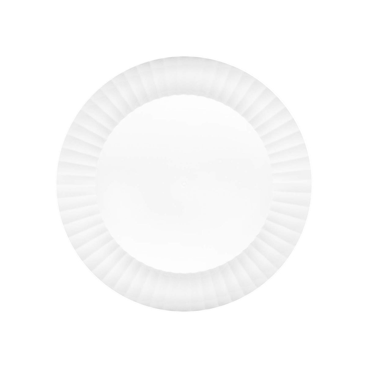 Party Essentials Deluxe Quality Hard Plastic Dinnerware Party Plates, White, 6'' 70-Count