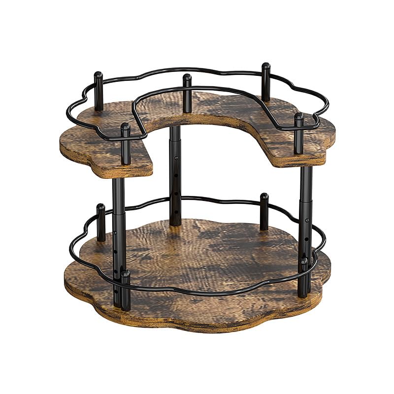 Nconco 2 Tier Lazy Susan Organizer Spinning Spice Rack Spice Organizer With 3 Height Settings For Home Kitchen