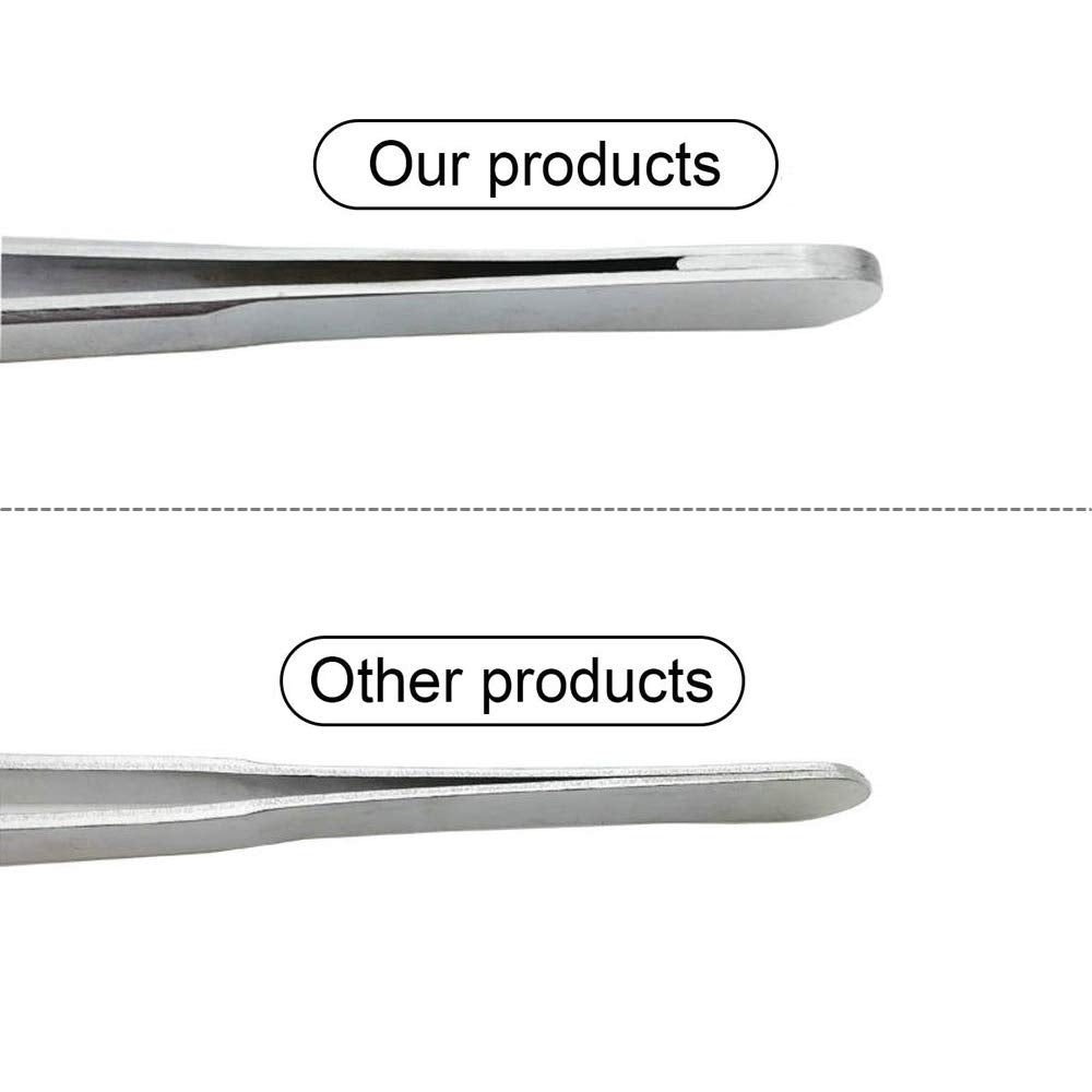 2-Piece Stainless Steel Kitchen And Culinary Cooking Tweezers Set,Precision Serrated Tips Chef'S Tongs For Cooking Food Design,G