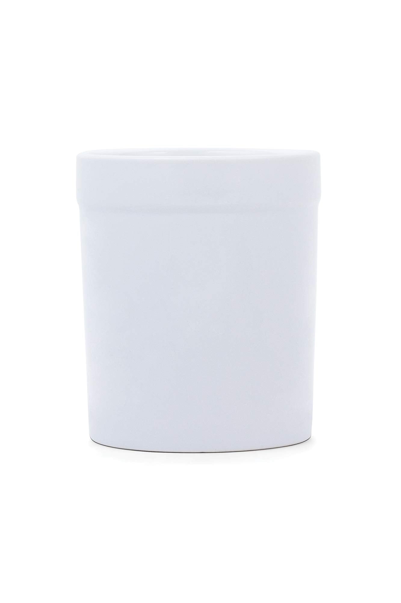 Fox Run Utensil Holder, White Stoneware