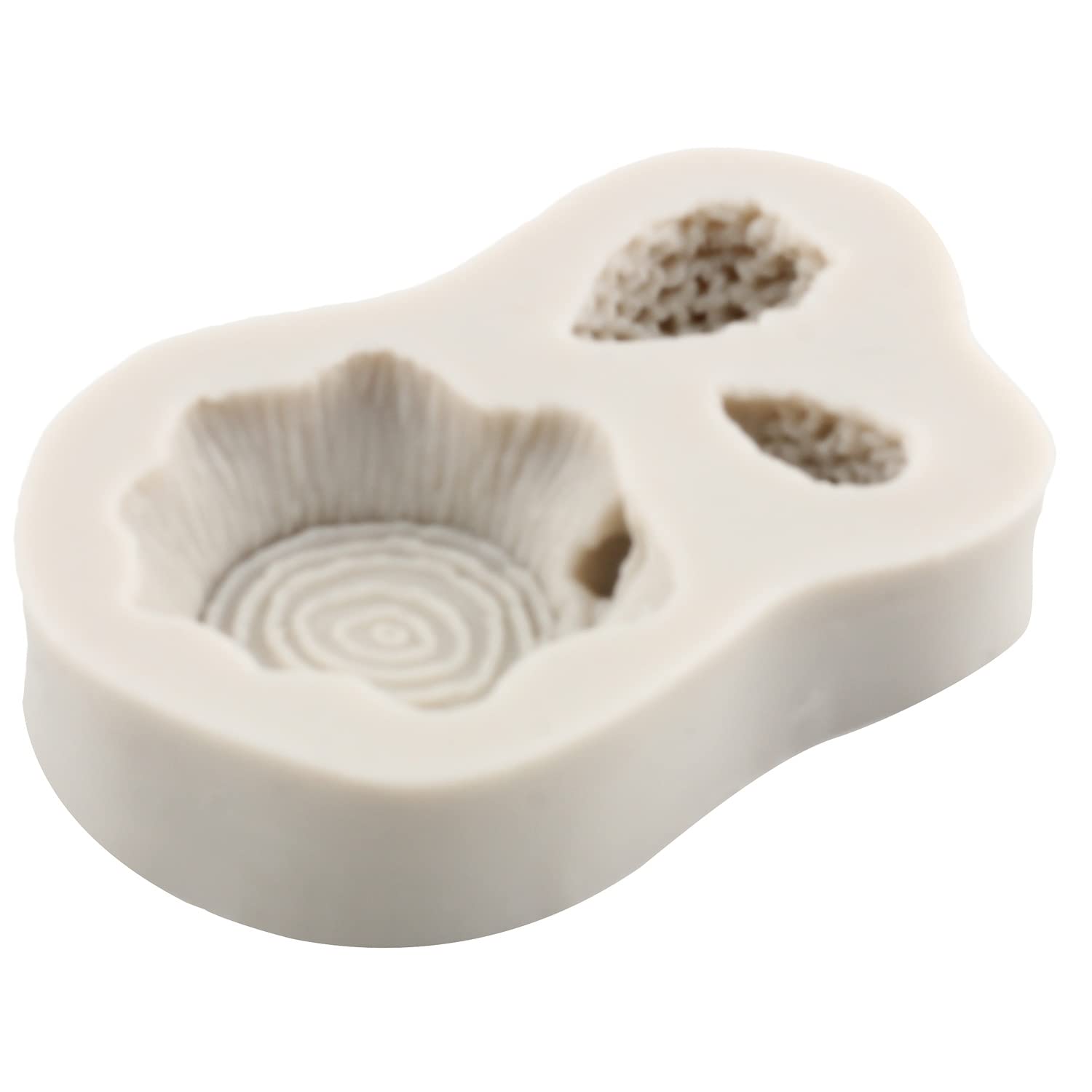 Mypracs Hedgehog Silicone Molds Tree Stump Cake Fondant Mold Wood Bark Chocolate Molds For Sugar Cake Decorating Cupcake Topper