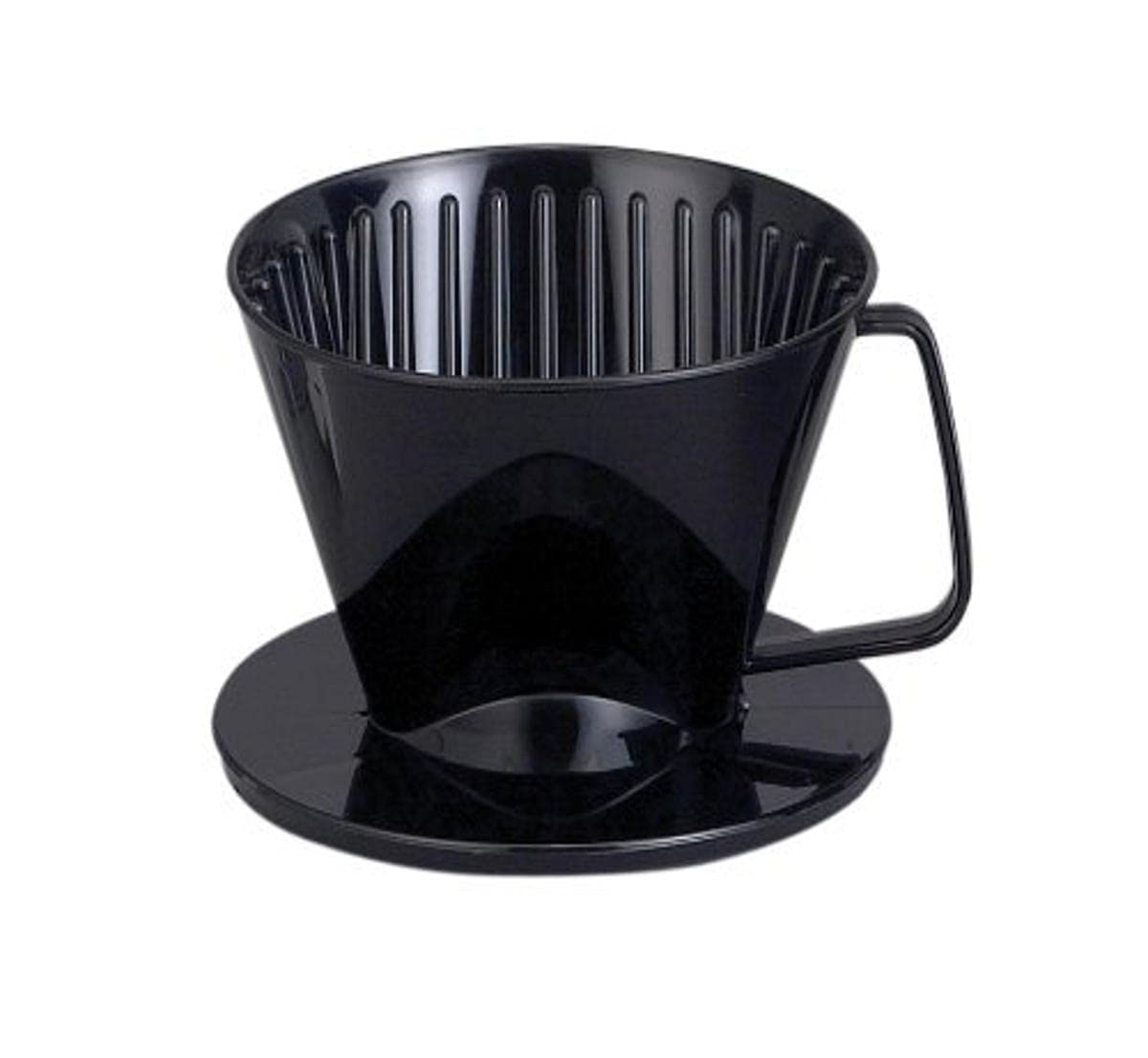 Fino PourOver Coffee Brewing Filter Cone, Number 1Size, Black, Brews 1 to 2Servings