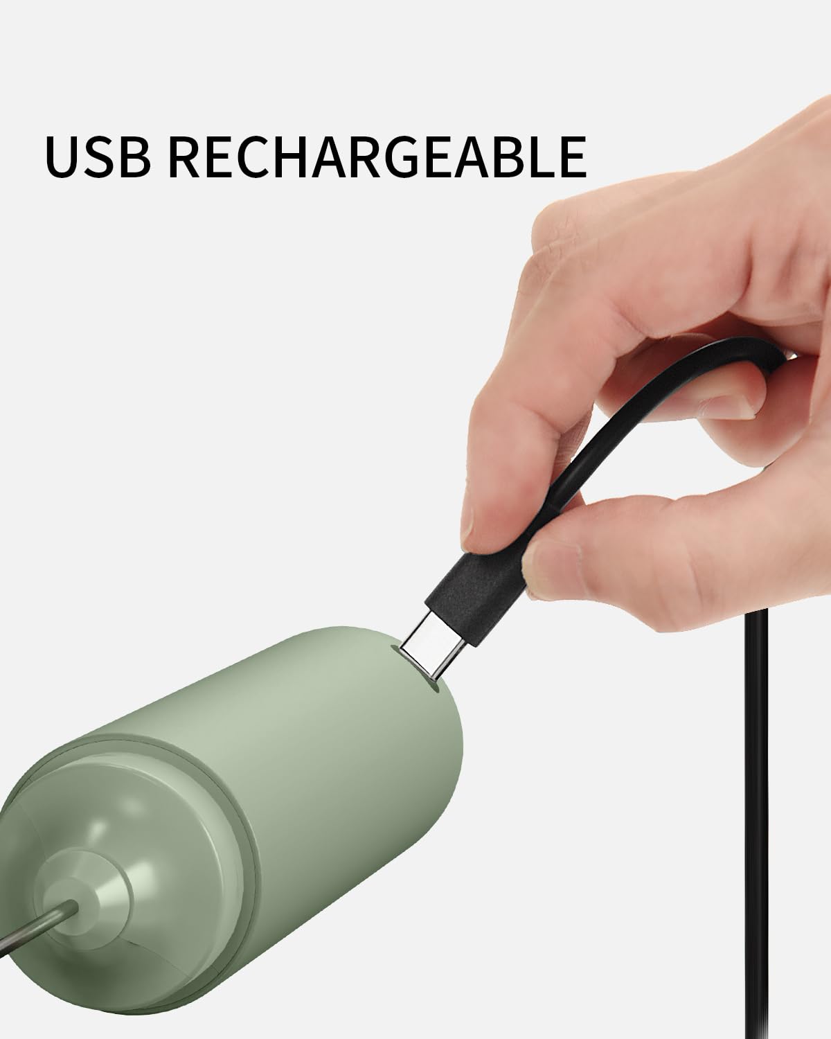 CIRCLE JOY Rechargeable Milk Frother Hanheld, Dual Ring Electric Coffee Frother, Portable Hand Frother Wand Drink Mixer for Matc